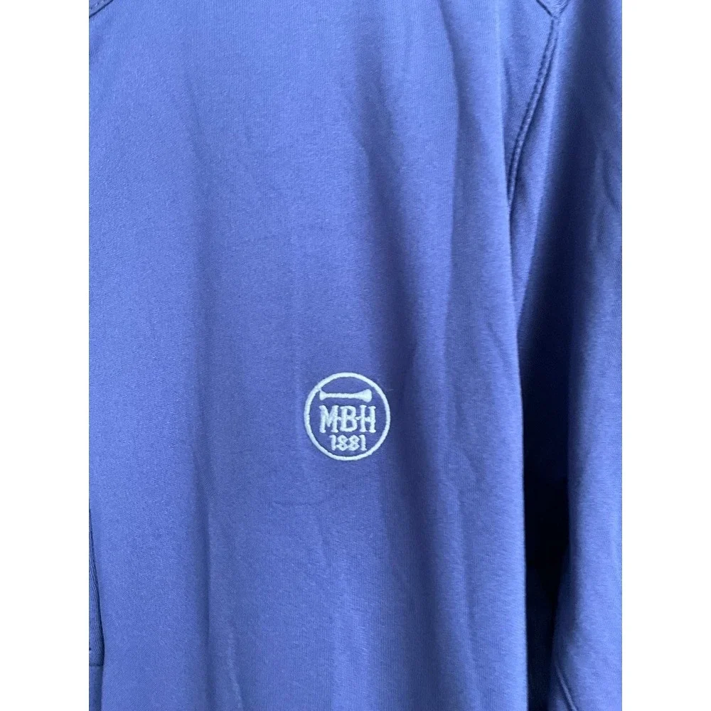 B Draddy 1/4 Quarter Zip Performance Pullover Medium MBH 1881 Blue‎